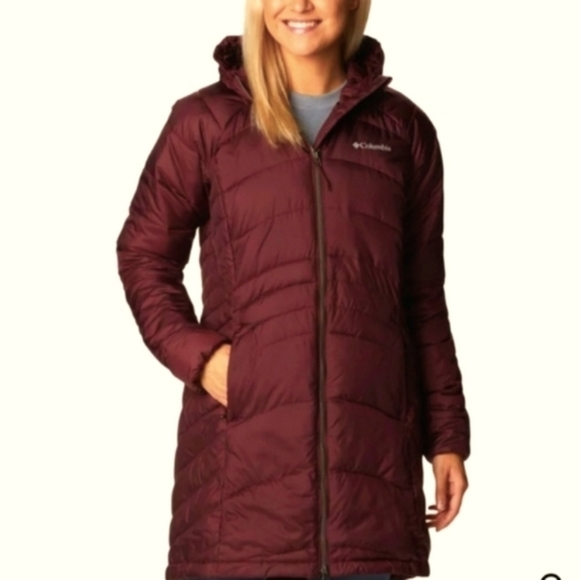 Columbia Down Karis Puffer Jacket Long  Gale sz S - Picture 1 of 10